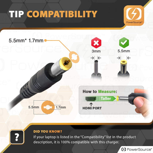 Acer Monitor 19V AC Adapter Power Cord