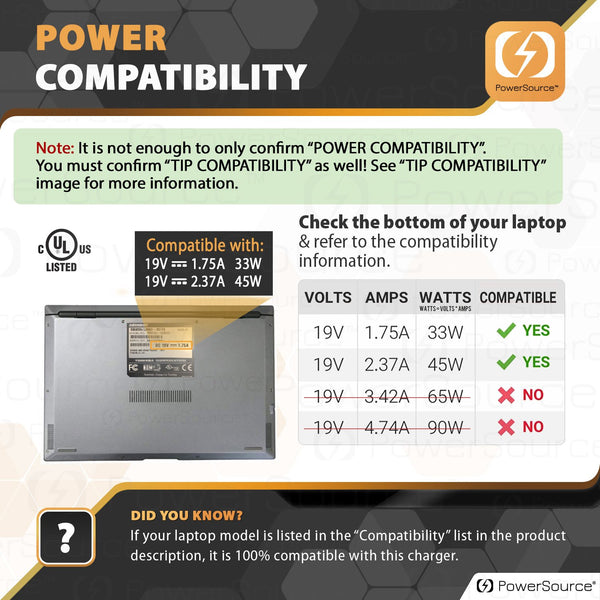 Asus 45W 33W Zenbook Laptop Charger Power Adapter